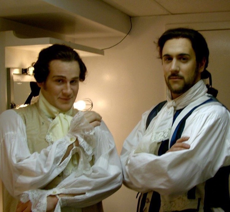 Backstage during Yale Opera's production of Le nozze di Figaro with Christian Van Horn, 2003